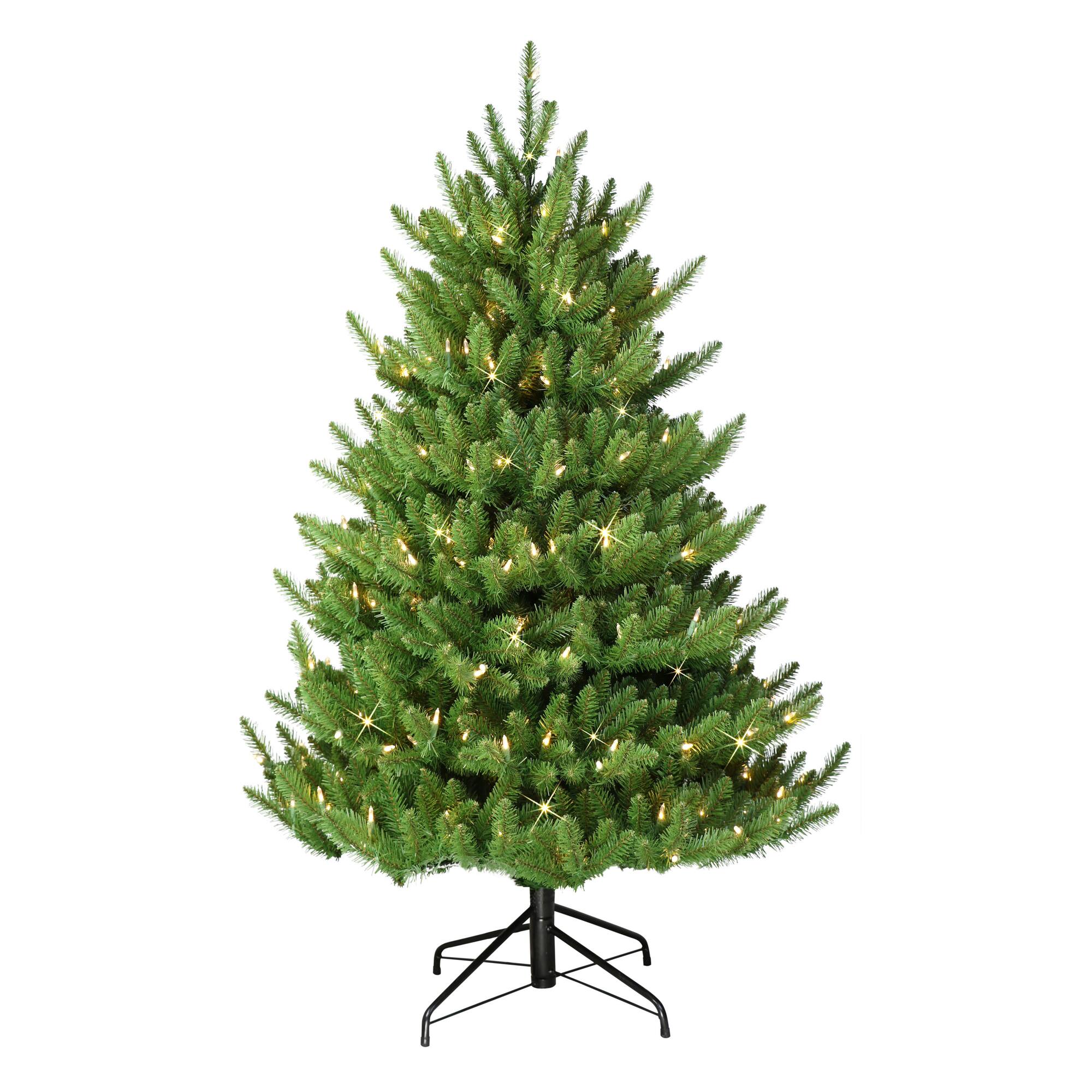 4.5ft. Pre-Lit Canadian Balsam Fir Artificial Christmas Tree, Warm White LED Lights